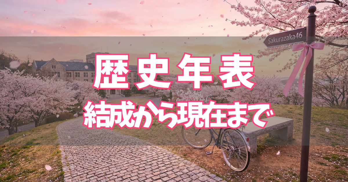 【年表】櫻坂46の歴史｜結成・デビューから現在まで【最新版・2026年】
